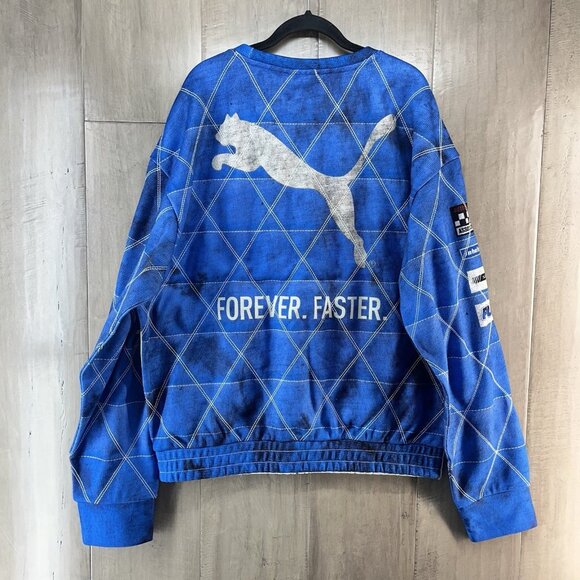 Puma x A$AP Rocky Men's Quilt Sweatshirt Clyde Royal Size XL 631125-01 - Picture 8 of 9